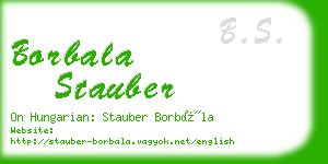 borbala stauber business card